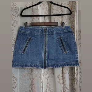 No Boundaries Blue Mini Skirt Casual Denim